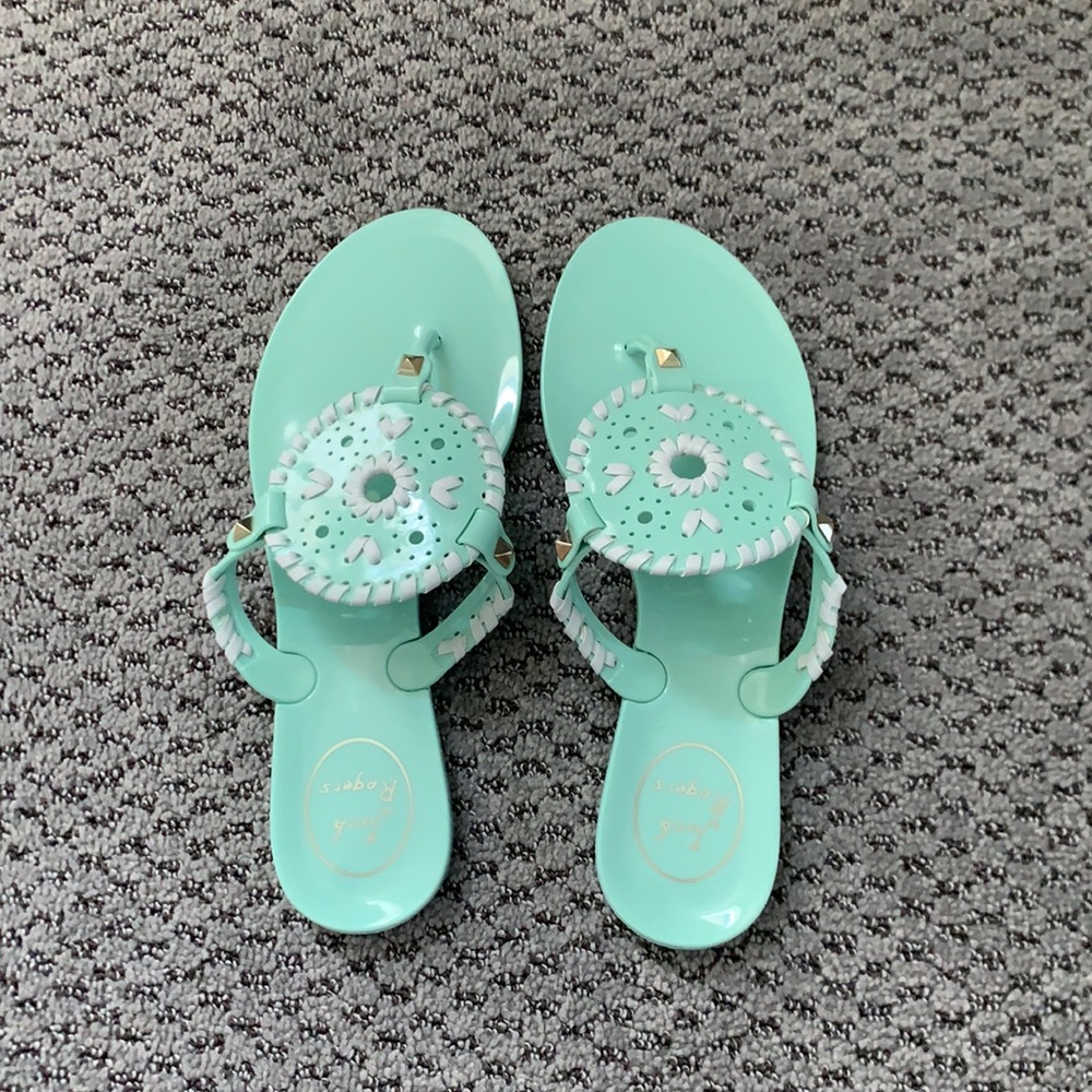 Mint green jack rogers sandals